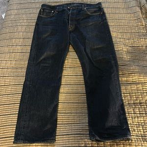 Levi’s 501 blue jeans.